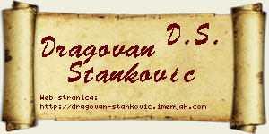 Dragovan Stanković vizit kartica